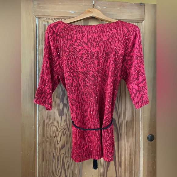 Dress Barn sparkly red top sz XL - NWT - Picture 2 of 9